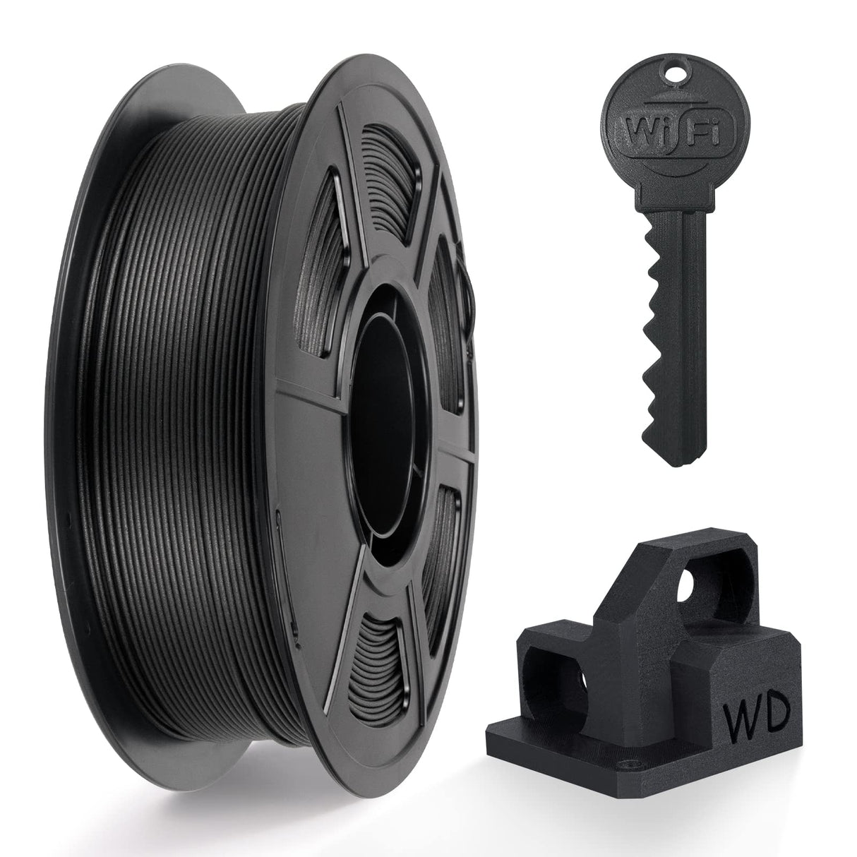 IEMAI PETG Carbon Fiber Filament 1.75mm, Matte Black PETG-CF, Heat-Resistant, High Strength & Rigidity 3D Printer Filament, 1kg Spool Designed for Complex Models and Functional Parts IEMAI