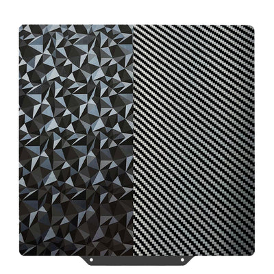 SAHVAIM PEO PET Build plate for Adventurer 5M/5M pro/Ender 3/3 Pro/Ender 3 S1/Ender 3 V2 Neo/Ender 3 Neo 3D Printer, Diamond PEO+Carbon Fiber PET Spring Steel Sheet 235 x 235 mm 3D Printer Platform.