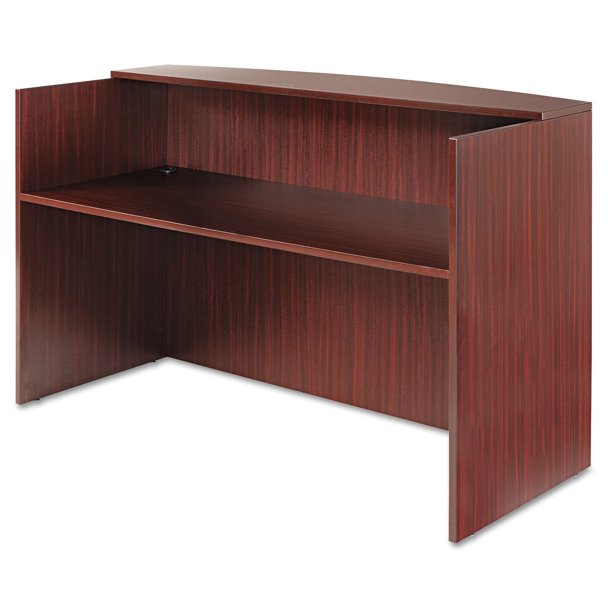 Alera ALE Valencia Series Reception Desk w/Counter,71w x 35 1/2d x 42 1/2h, Mahogany Alera