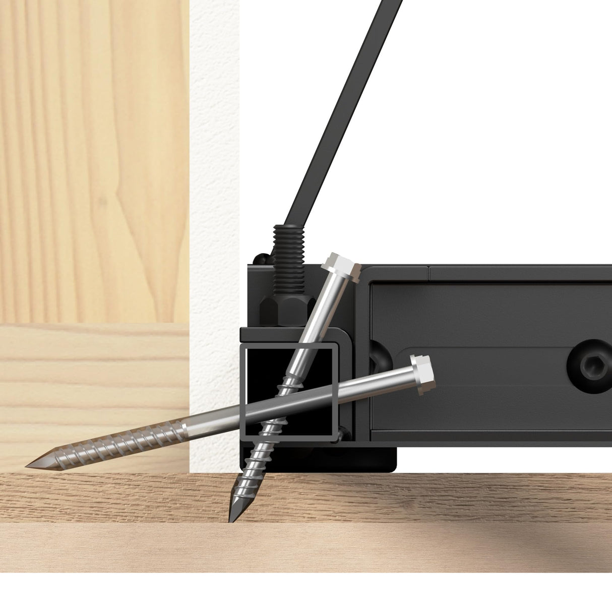 Bestar Nebula 65W Queen Murphy Bed in Bark Gray, Sleeping Arrangement for Multipurpose Room Bestar