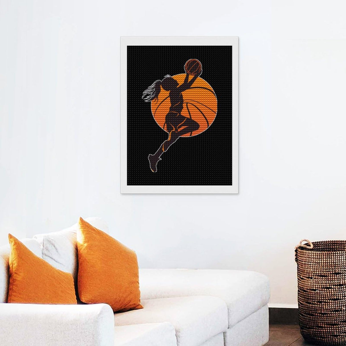 Basketball Girl Adults Diamond Painting Pictures DIY Art Crafts Kits for Home Wall Decoration 12"x16" Generic