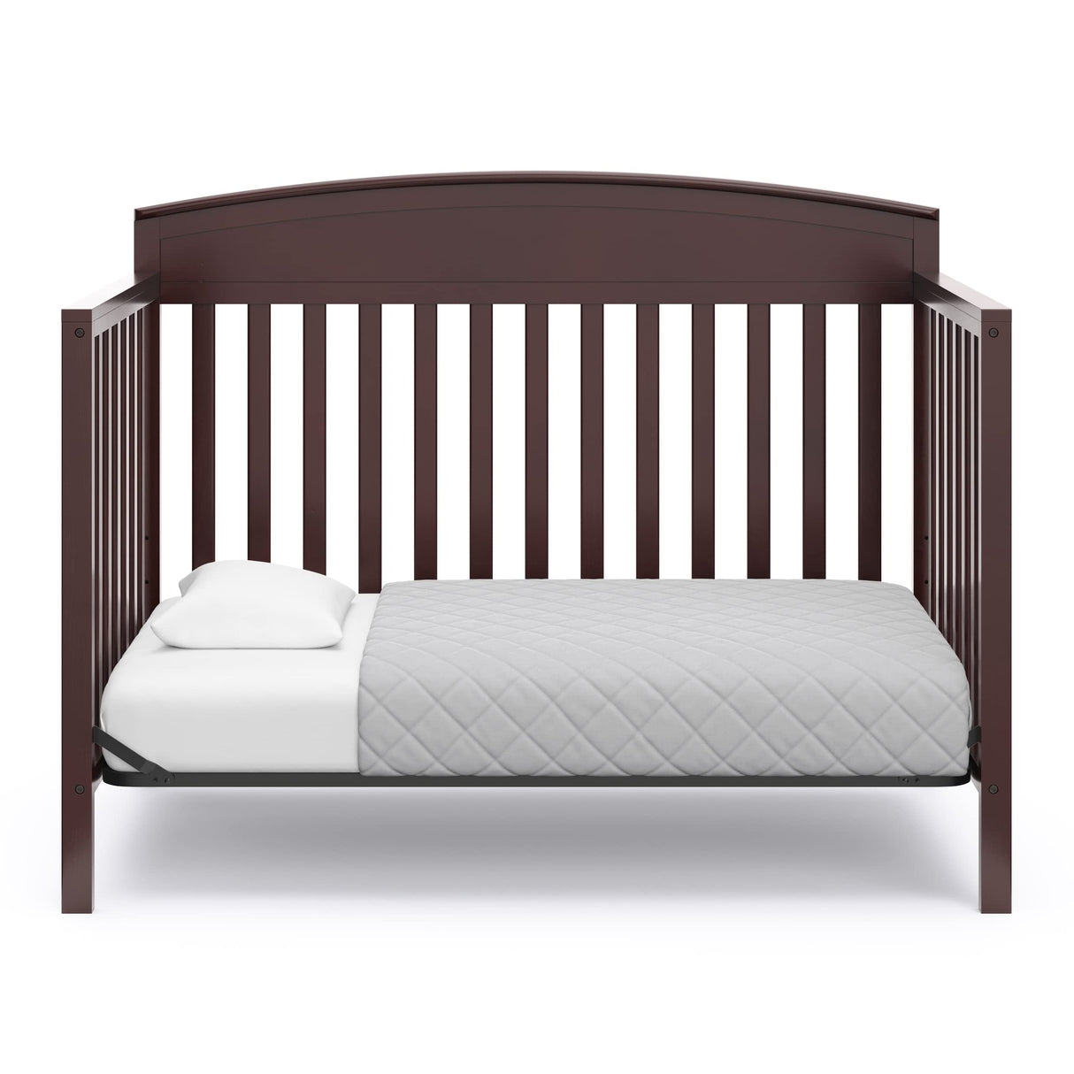 Graco Benton 5-in-1 Convertible Crib (Espresso) – GREENGUARD Gold Certified, Converts from Baby Crib to Toddler Bed, Daybed and Full-Size Bed, Fits Standard Full-Size Crib Mattress Graco