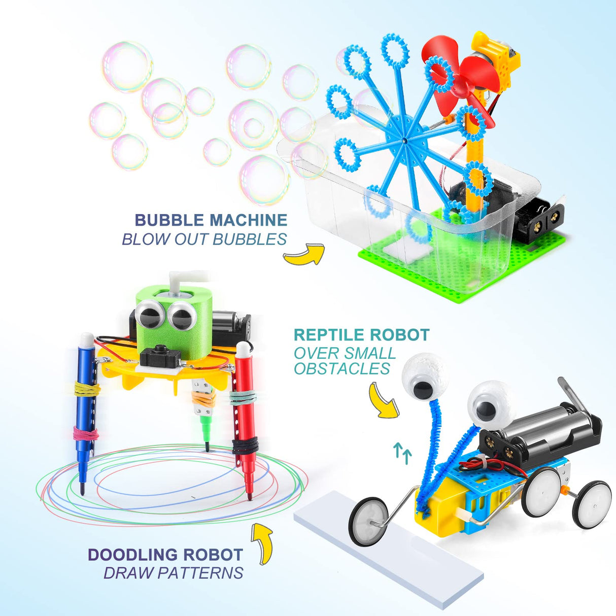 Build a Robot Building Kit for Kids 5-7 8-12, Coding STEM Robotics for Kids 8-12, Electronic Robotic Projects Science Experiments, Girls Engineering Kit Activities DIY Coding Robots 6 7 8 + Year Old WESAYEE