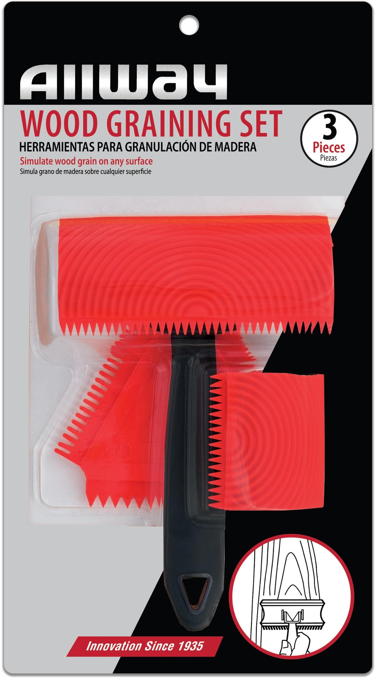 ALLWAY GT3 3-Piece Wood Graining Set ALLWAY