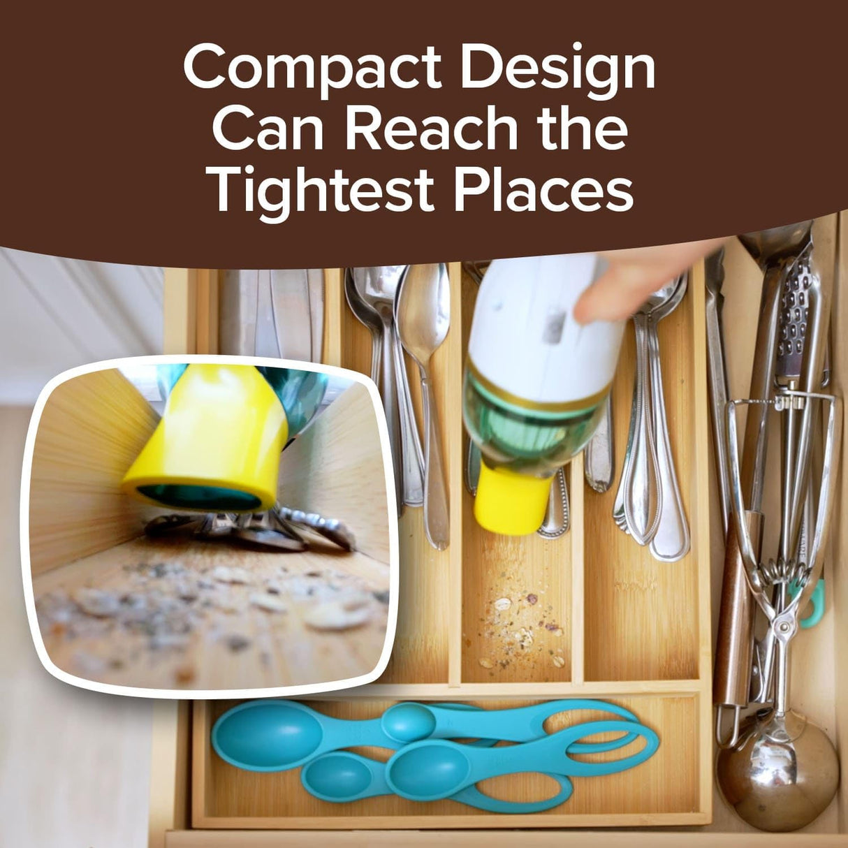 Duck Compact Cordless Vacuum by Horsepower, Gold Edition, Ultra-Powerful Upgraded Battery for Extra-Long Run Time, AS-SEEN-ON-TV, Strong Suction, Easy to Store, Portable & Rechargeable. Home & Auto Horsepower
