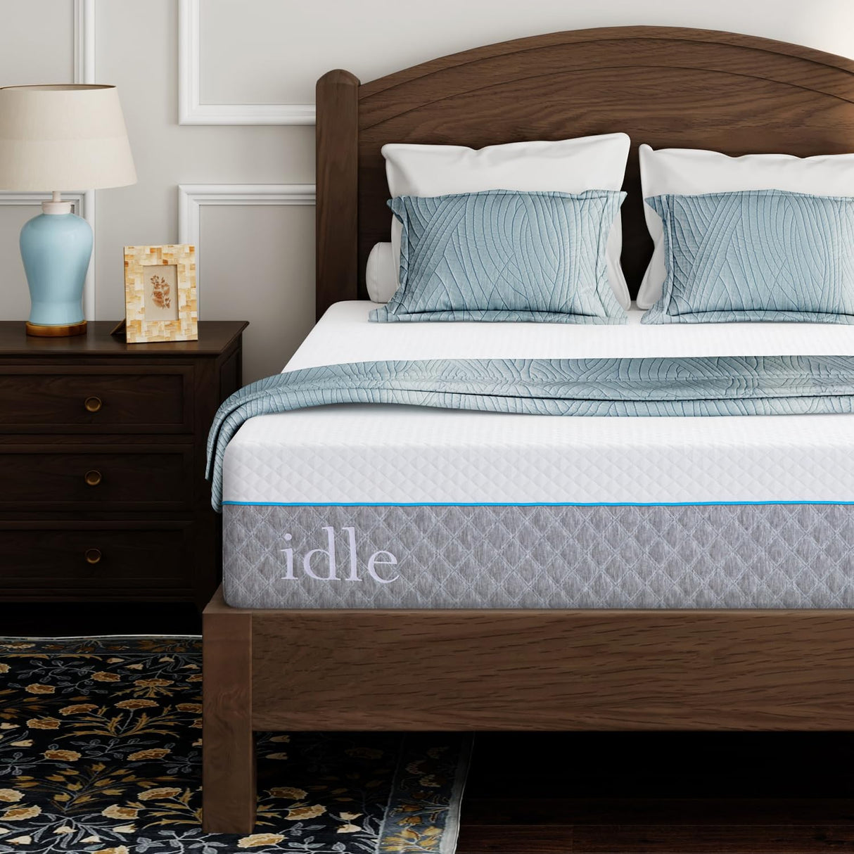 EGOHOME California King Mattress 12 Inch Cooling Gel Memory Foam, Fiberglass Free, Mattress Bed in a Box for Back Pain Relief, Medium Firm, CertiPUR-US Certified, 72”x84”x12”, White EGOHOME