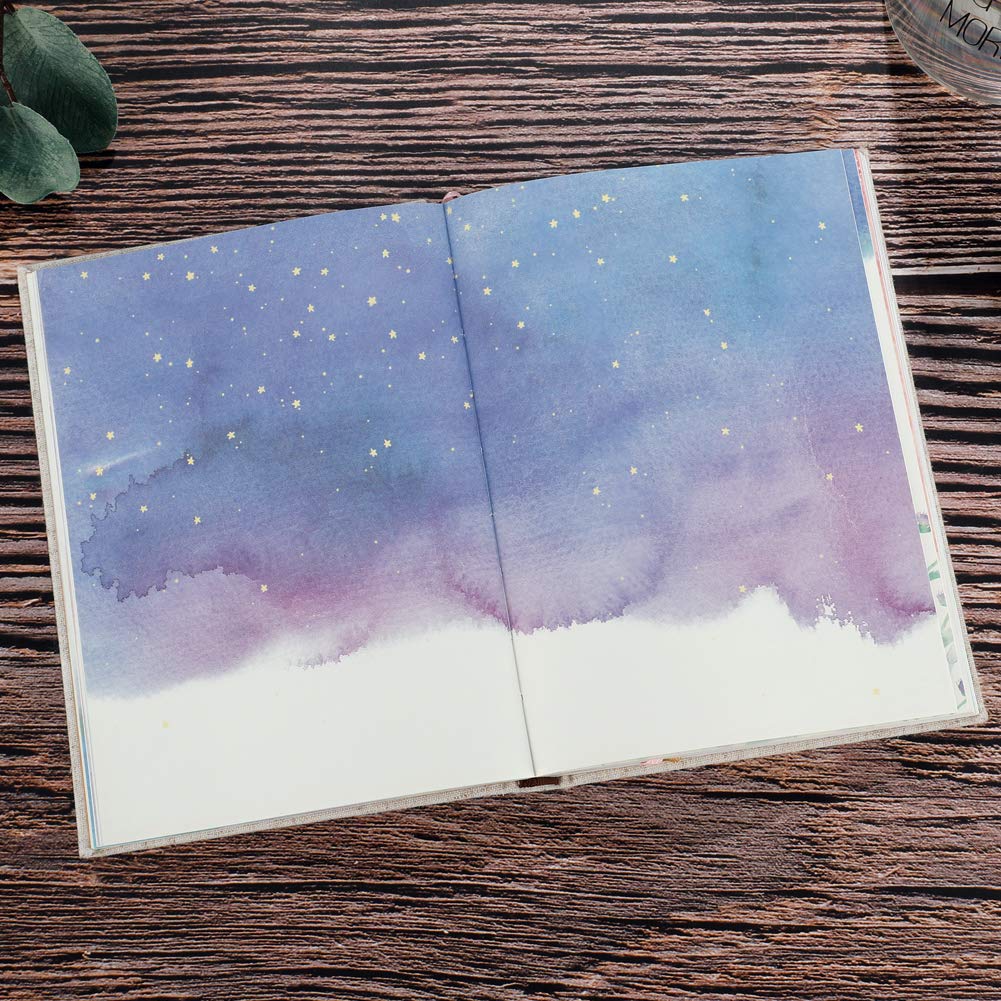 Siixu Colorful Blank Notebook, Unruled Personal Diary Journals to Write in for Women, Hardcover Writing Notepad Gift, Unique Watercolor Design, 192 Pages, 2 Bookmarks, Unlined SIIXU
