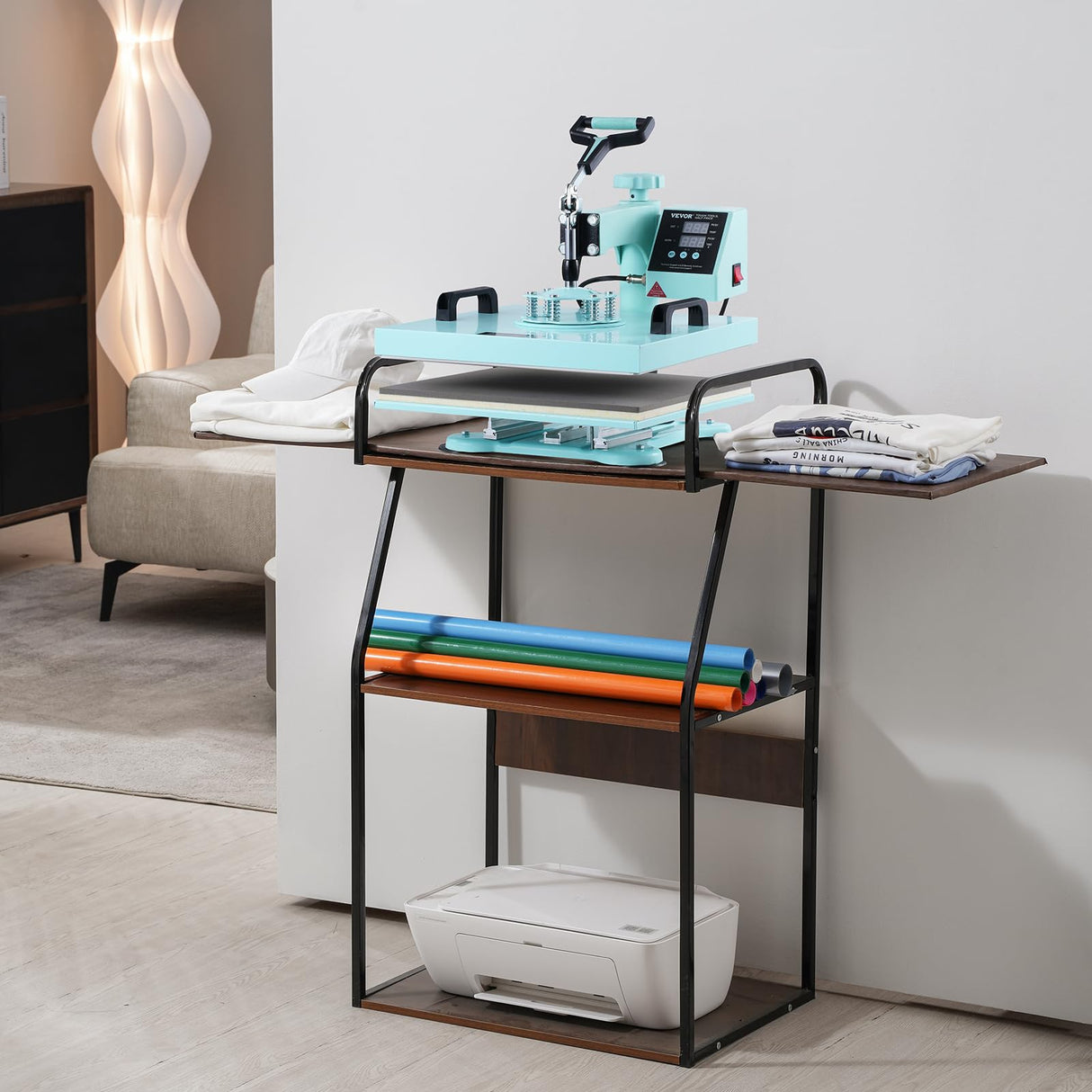 VEVOR Heat Press Machine, 5 in 1 Heat Transfer Machine with 30 oz Tumbler Press, 15 x 15 inch, 360° Swing Away T-Shirt Pressing, Digital Precise Control, for T-Shirts/Mugs/Hats/Plates, Green VEVOR