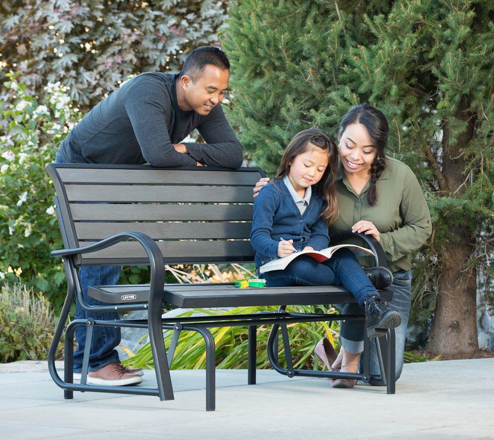 Lifetime 60276 Glider Bench, Harbor Gray Lifetime