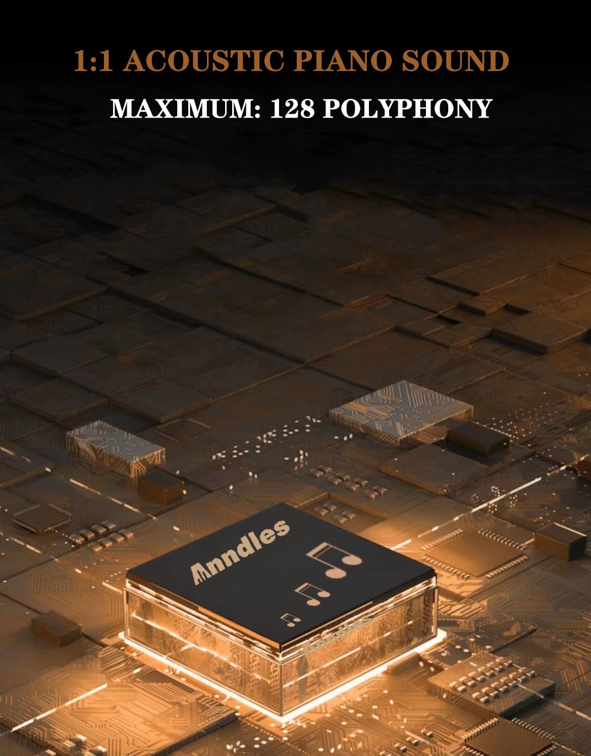 Anndles Electric Piano 88 Keys,Digital Piano Weighted For Beginner,Keyboard Piano,Include Piano bench,Power Adapter,Three Pedel,Manual User (Wood Anndles