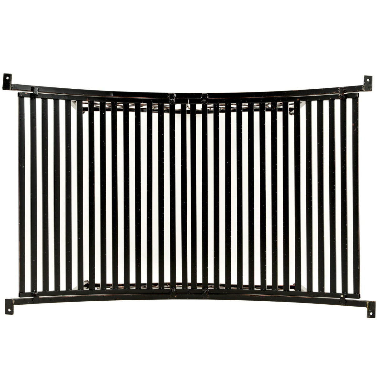 Outsunny 4’ Metal Arch Backyard Garden Bridge with Safety Siderails, Delicate Scrollwork, & Easy Assembly, Black Bronze Outsunny