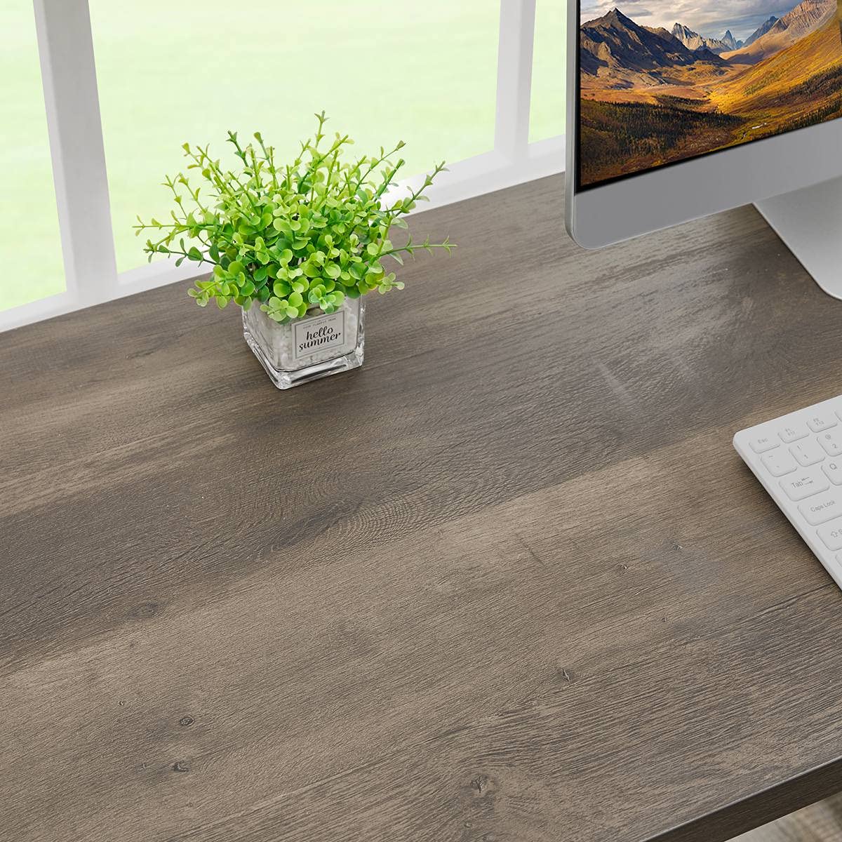 FATORRI L Shaped Computer Desk, Industrial Home Office Desk with Shelves, Reversible Wood and Metal Corner Desk (Walnut Brown, 59 Inch) FATORRI