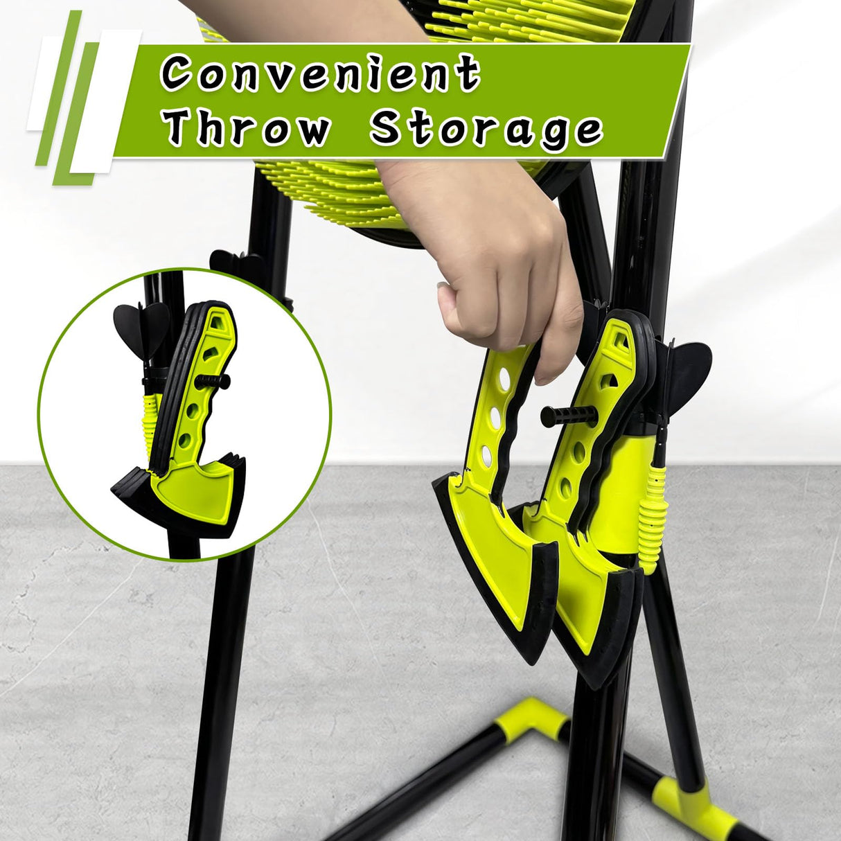 Hitish 4 in 1 Axe Throwing Target Set for Backyard Kids Adults, Includes Bristle Target, Bow & 5 Arrow, 3 Throwing Axes, 3 Ninja Stars, 6 Darts, Safe Plastic for Indoor & Outdoor Hitish