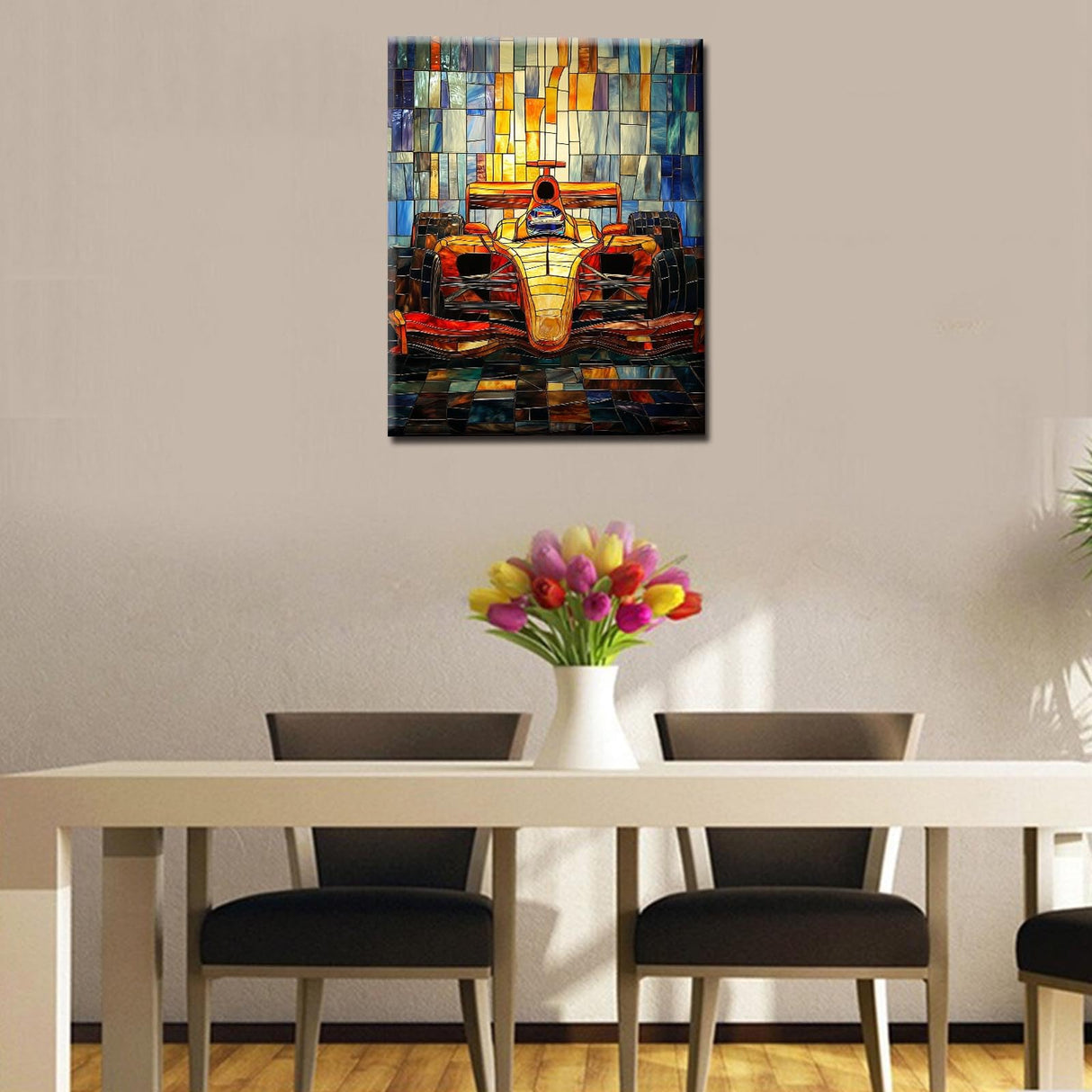 Tucocoo Racing Extreme Sports Paint by Number Kits for Adults Beginner Car Paint Arts Craft for Home Wall Room Decor Acrylic Painting on Canvas Great DIY Gifts 16x20inch DIY Frame Tucocoo