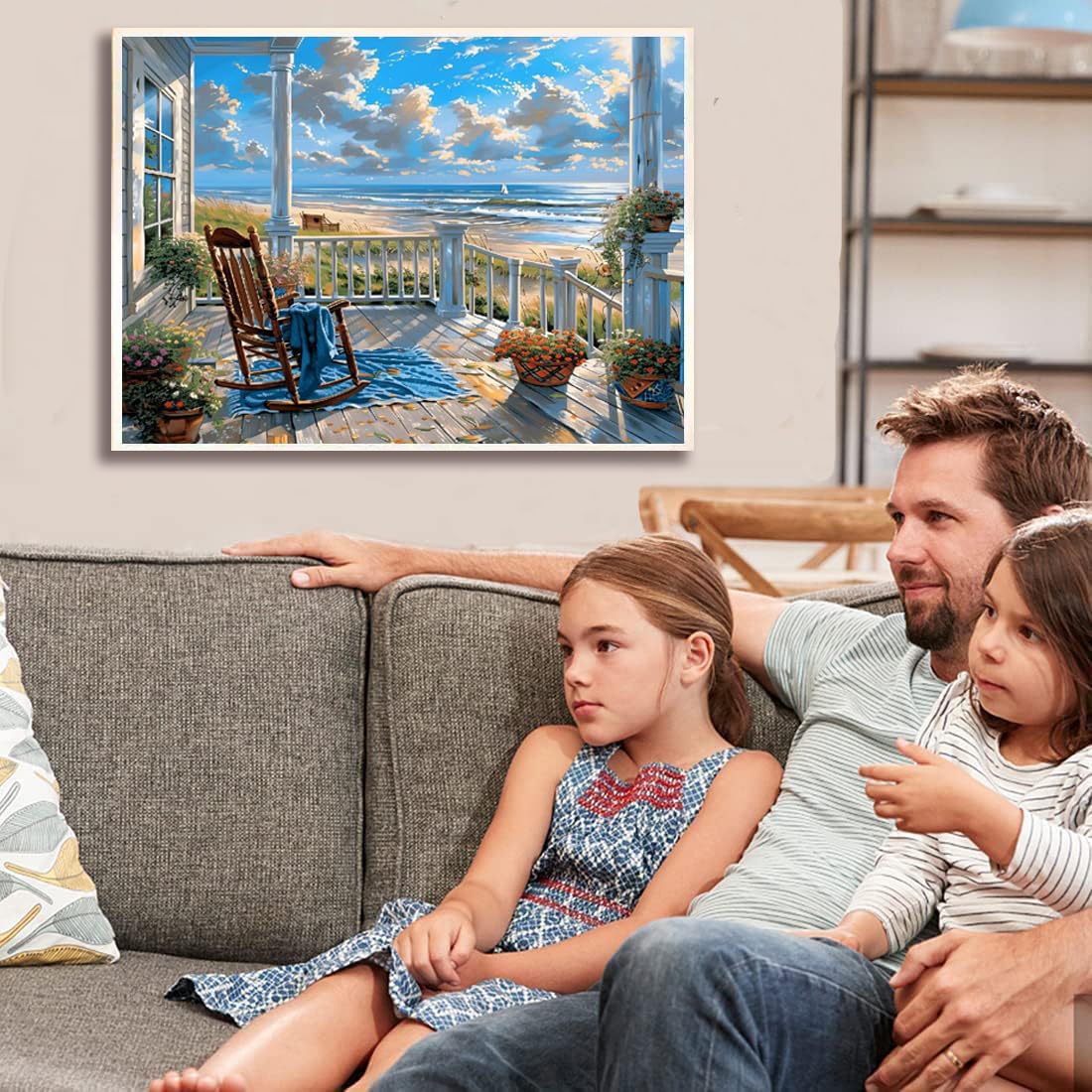 Tiwabb 3 Pack Beach Leisure Diamond Art Kits for Adults Beginners,Diamond Painting Kits for Adults,5D Full Drill DIY Diamond Dot Gem Art Kit Wall Home Decor Arts Craft 12x16 inch Tiwabb