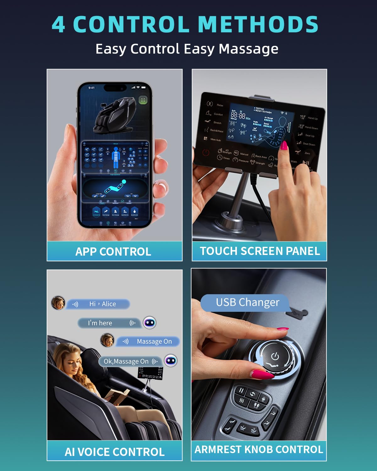 RelaxRelife Full Body Zero Gravity Massage Chair with Body Scan 4D Intelligent Shiatsu Strecth Massage, Back/Leg Heated with AI Voice Control Bluetooth Speaker Airbags SL Track Massage Black RelaxRelife