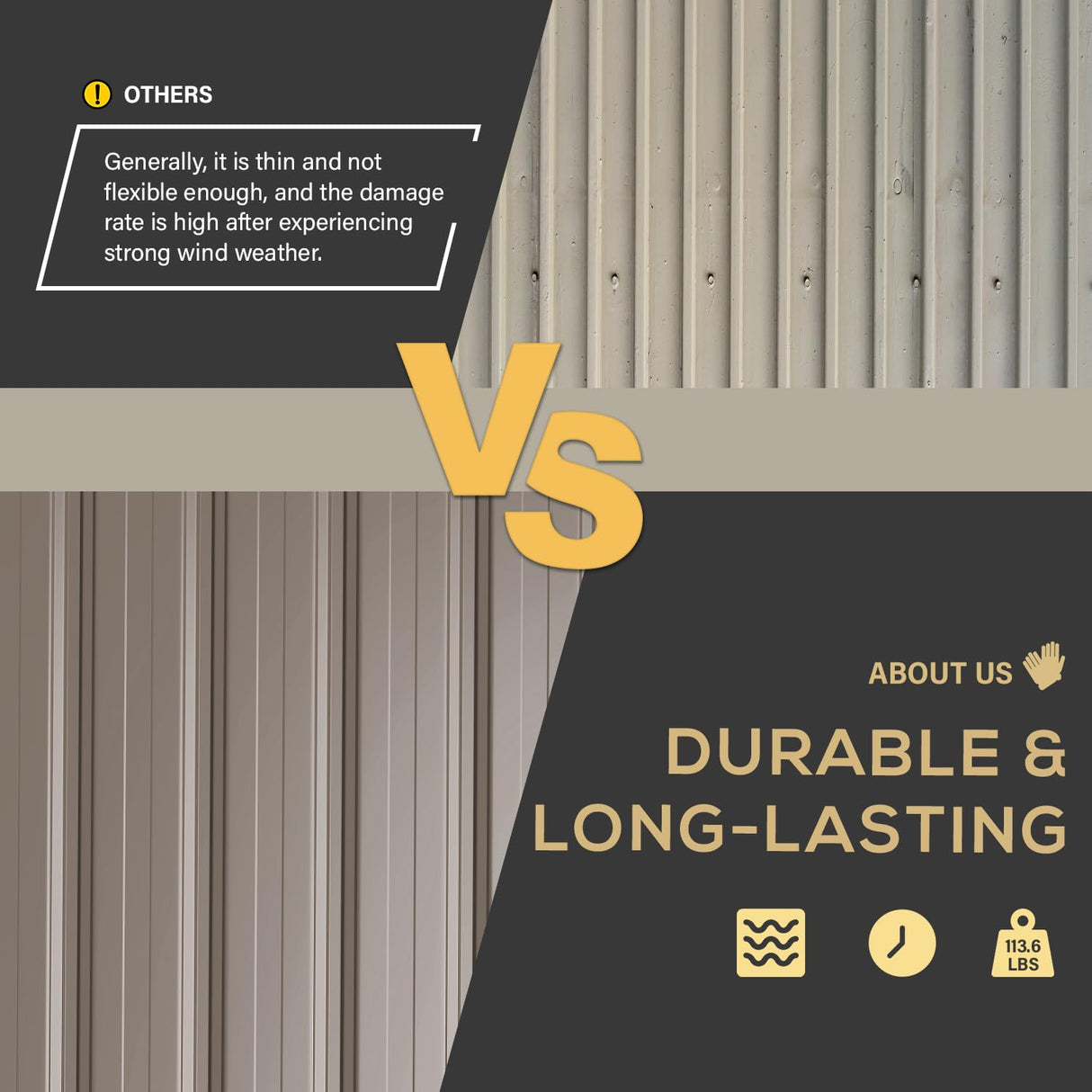 AECOJOY Shed Lean to Storage Shed, Large Outdoor 8' x 10' Metal Wall Side Bike Shed & Outdoor Storage, Garden Storage Cabinet for Backayrd, Patio and Outdoor Use in Grey AECOJOY