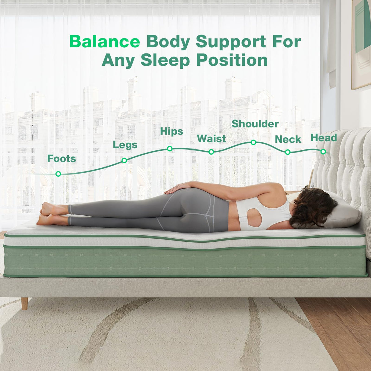 Novilla Twin Mattress, 10 Inch Hybrid Mattress in a Box, Gel Inflation Memory Foam with Pocket Coils Innerspring for a Cozy Night, Pillow Top Twin Size Mattress, Medium Firm & Fit The Body's Curves Novilla