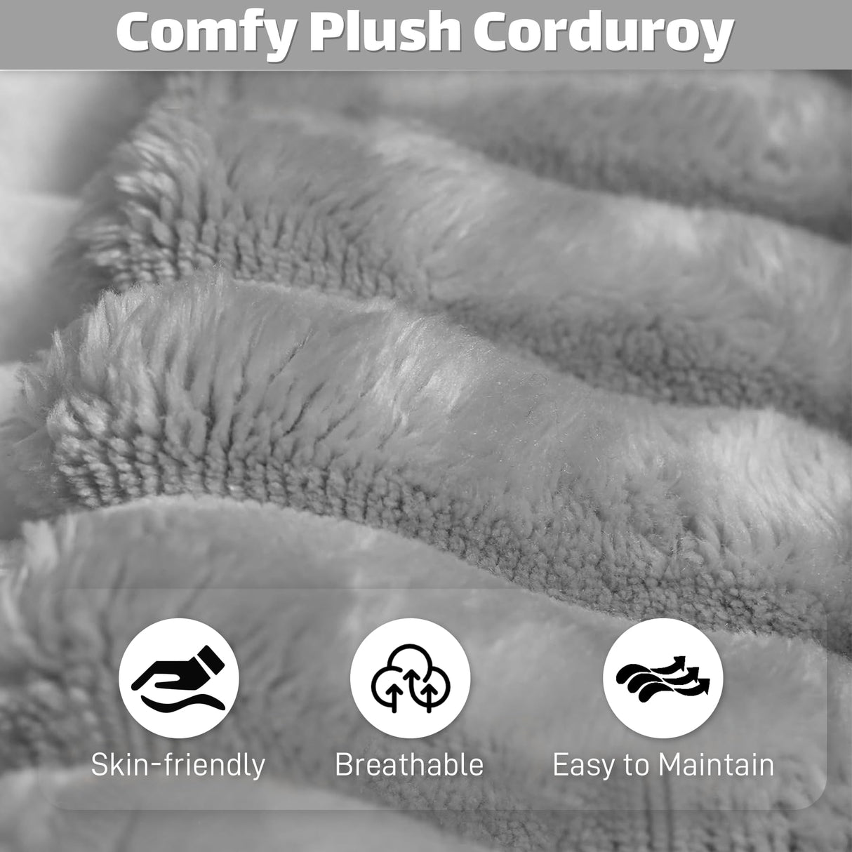 HYJT-H&K Modular Sectional Sofa Cloud Sectional Couch, 107" Comfy Fluffy L Shaped Dark Grey Couches for Living Room, Deep Seat Memory Foam Plush Corduroy Boneless Couch Sectionals Left Facing Chaise HYJT-H&K