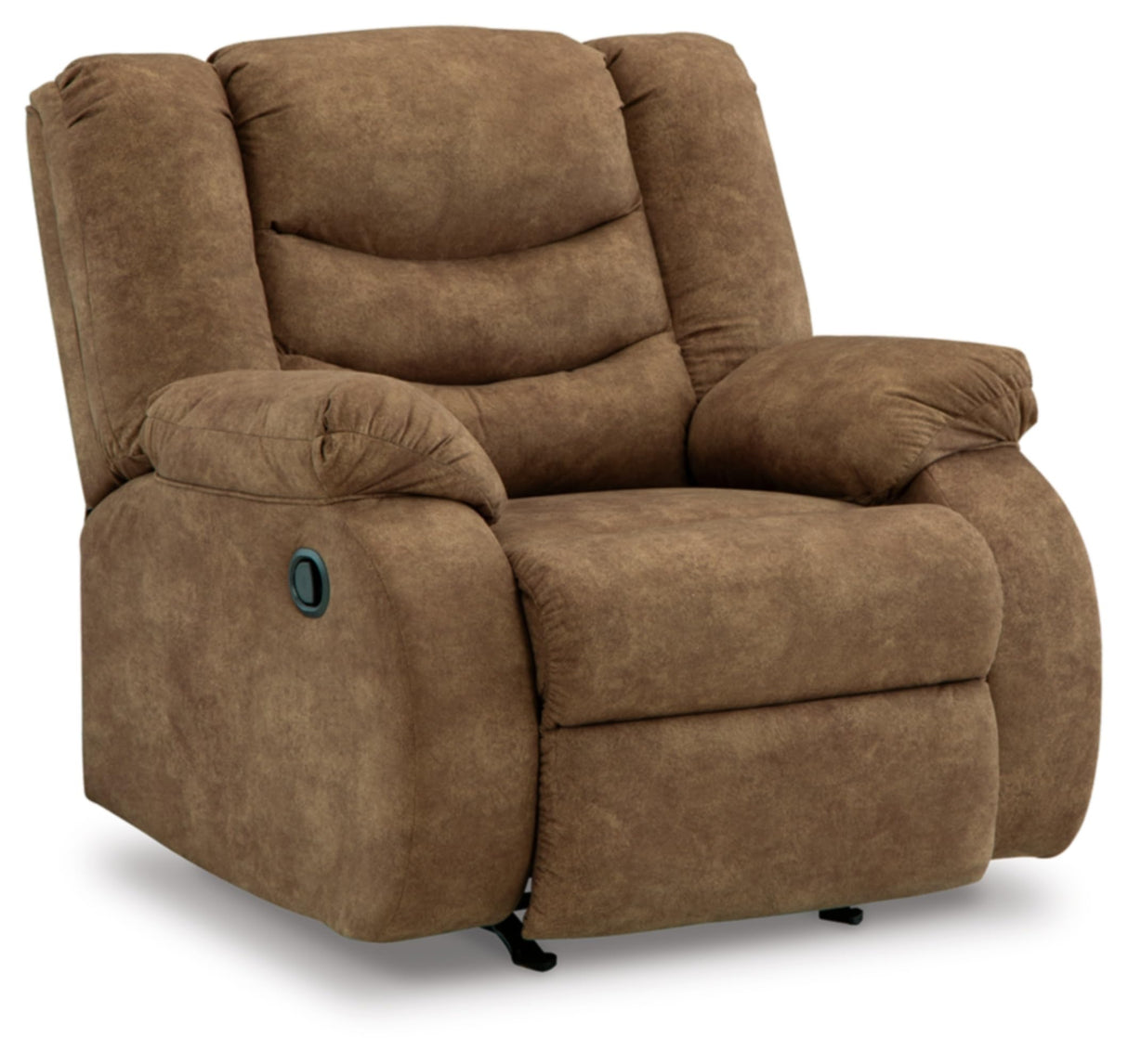 Signature Design by Ashley Partymate Contemporary Faux Leather Manual Rocker Recliner, Dark Brown Signature Design by Ashley