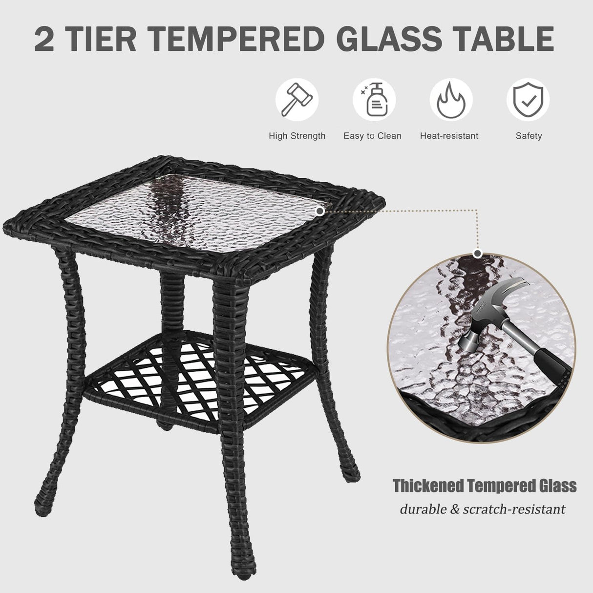 9 Pieces Outdoor Patio Furniture Set, Wicker Rattan Swivel Glider Rocker Single Chairs Patio Sofa with Ottomans and Side Table Generic