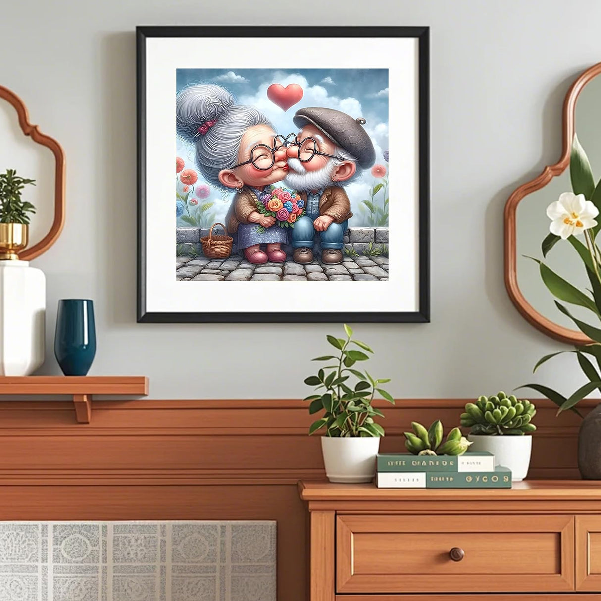 Valentine's Day Diamond Art Kits for Adults Beginner,Grandmas DIY Diamond Painting Kits 5D Diamond Dots Gem Art Crafts with Tools,Round Full Drill Funny Crafts for Home Wall Decor&Gift-12x12inch Fairyland JinWenn