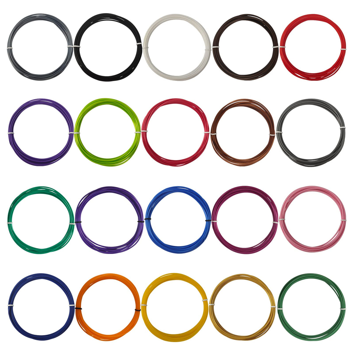Polymaker 3D Pen Filament Refills 1.75mm PLA, 20 Colors, 10 Feet Each Color PLA Filament 3D Pen Refills, 200 Feet in Total POLYMAKER