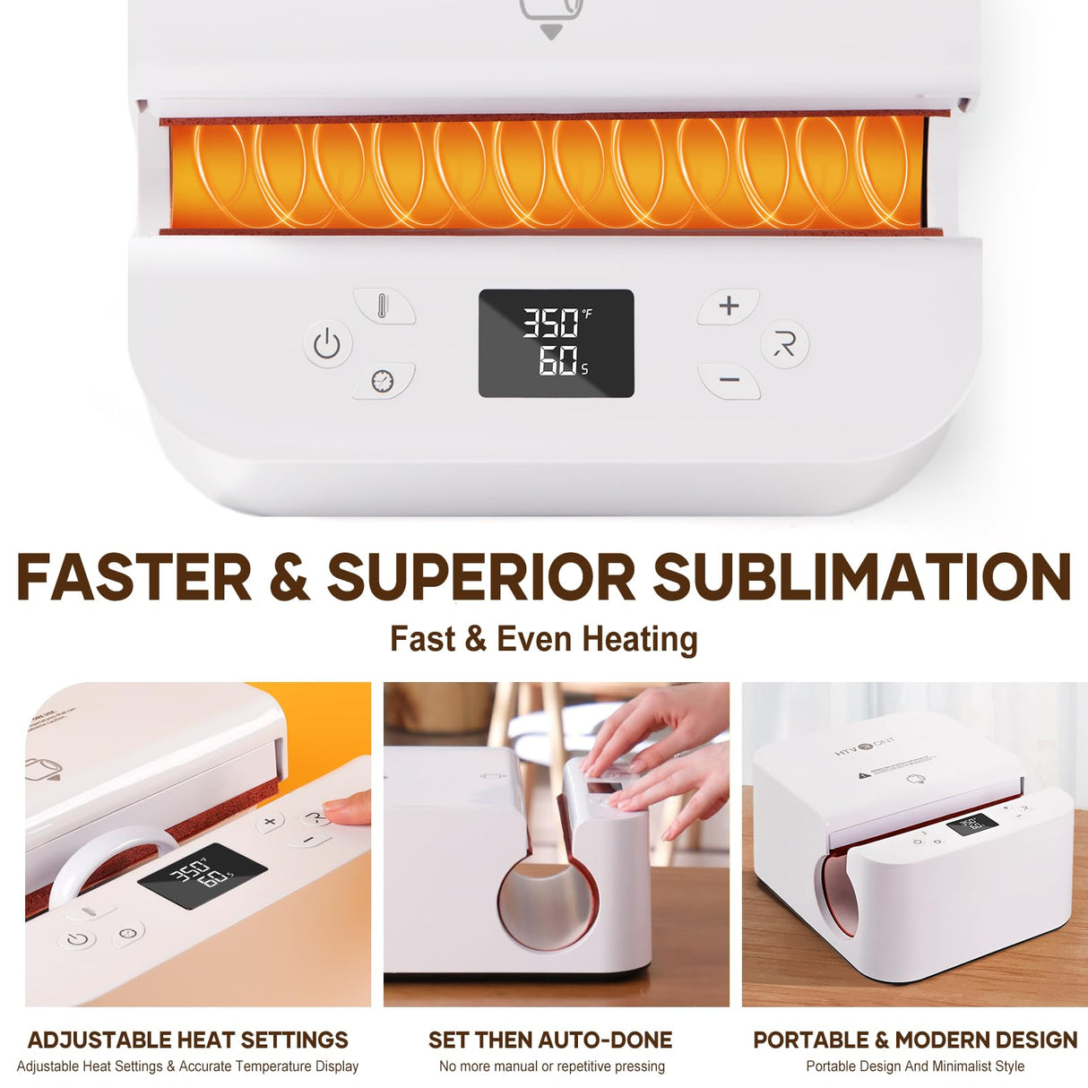 HTVRONT Auto Tumbler Heat Press Machine with 12pack Sublimation Mugs Blanks 11 oz HTVRONT
