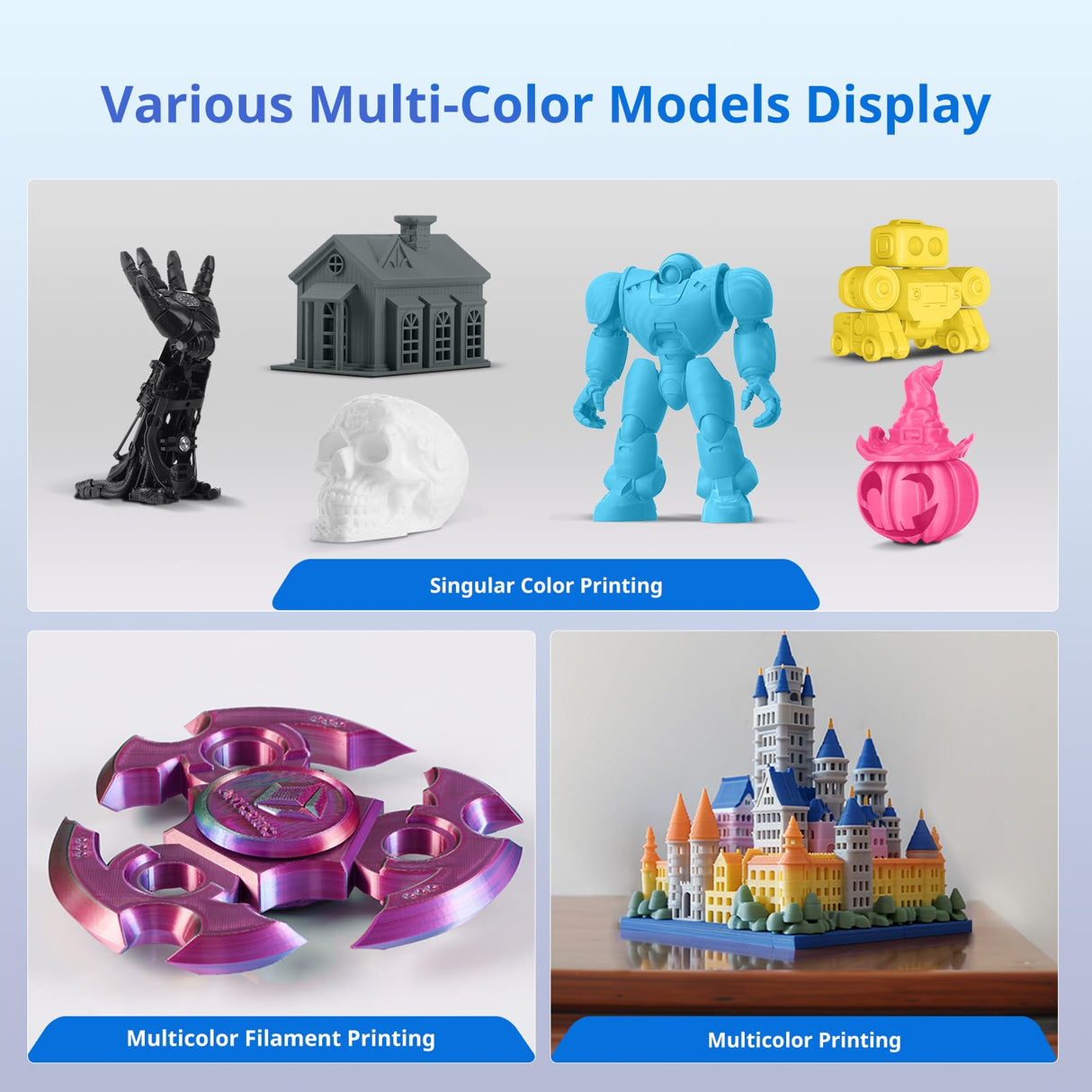Anycubic Kobra 3 3D Printer Only, Max 600mm/s Print Speed Full-auto Calibration Details Better, Multi-Color 3D Printing Need with Additional Anycubic ACE Pro, Explore Endless Fun 9.8"x9.8"x10.2" ANYCUBIC
