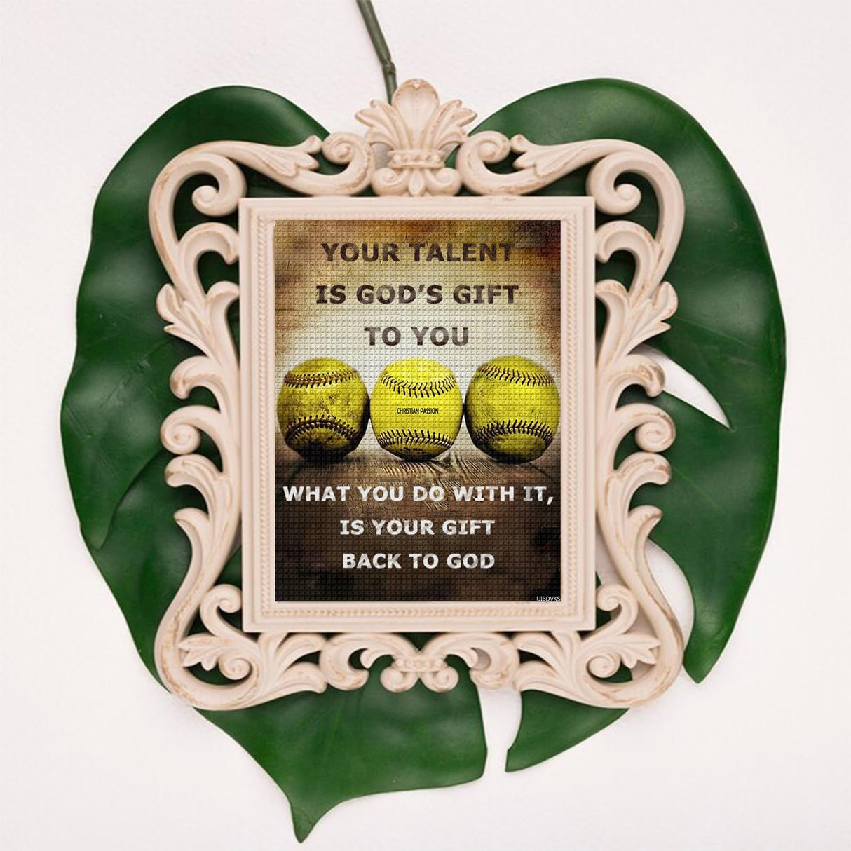 UIBDVKS Softball Your Talent is God's Gift Diamond Painting Kits Diamond Painting DIY 5D for Adults Beginners, Numbers Accessories Arts and Crafts for Home Wall Decor 12x16inch/30x40cm UIBDVKS