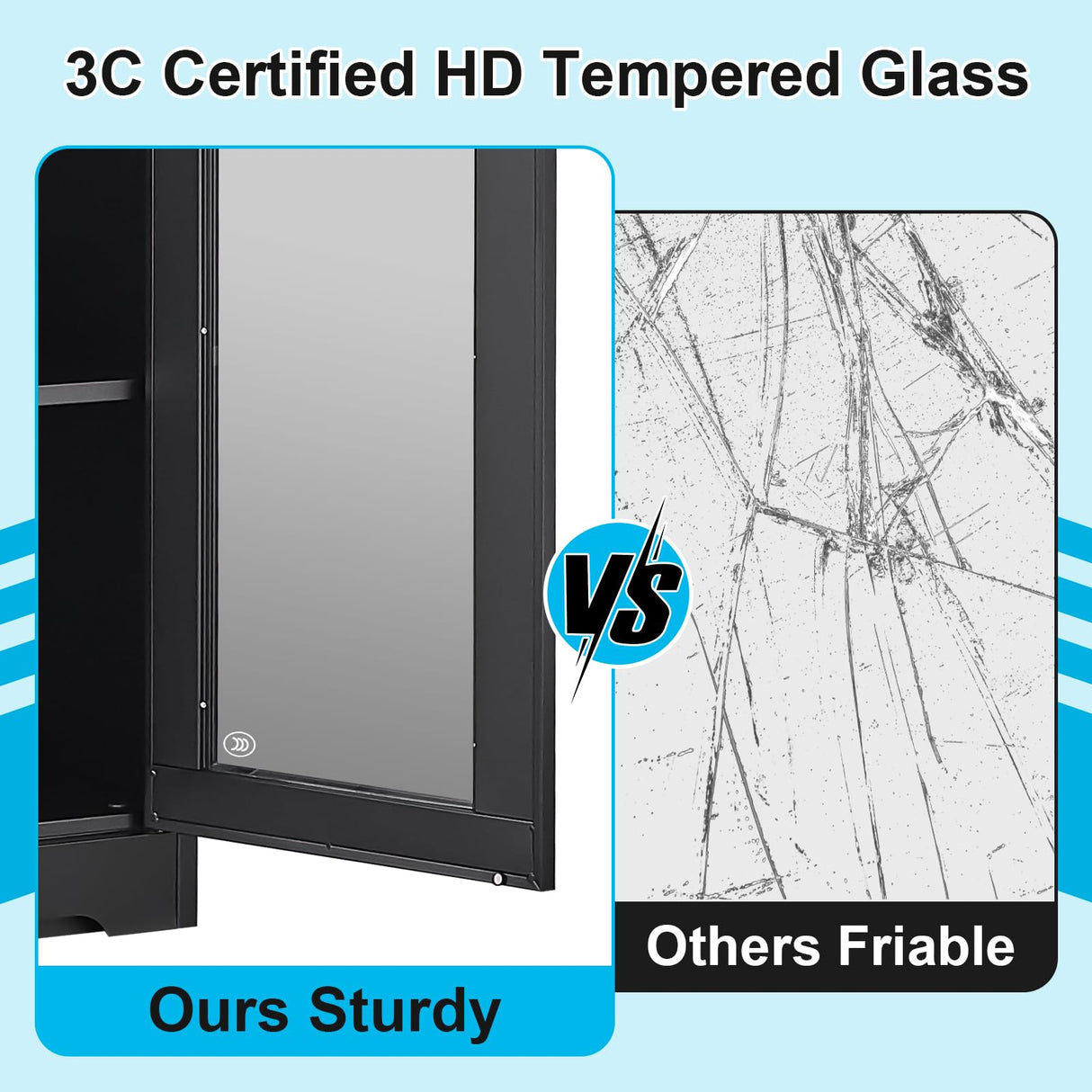 Display Cabinet with Glass Doors,Curio Cabinet with Lock,71" Metal Tall Display Case Cabinet with 4 Adjustable Shelves, Black Bookcase Locking Glass Display Cabinet for Living Room, Kitchen,Commercial SteeLoong