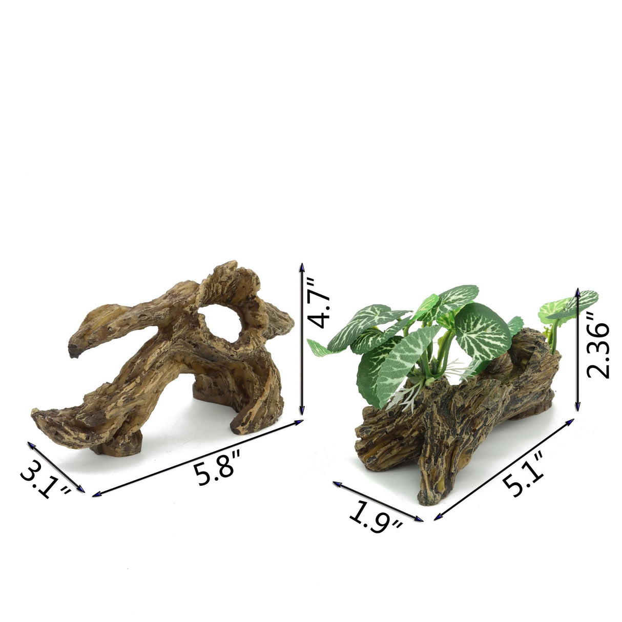 JIHAQUA Artificial Driftwood for Aquarium Decor Plastic Plant Branches Ornament for Fish Tank Decorations (Style C) JIHAQUA