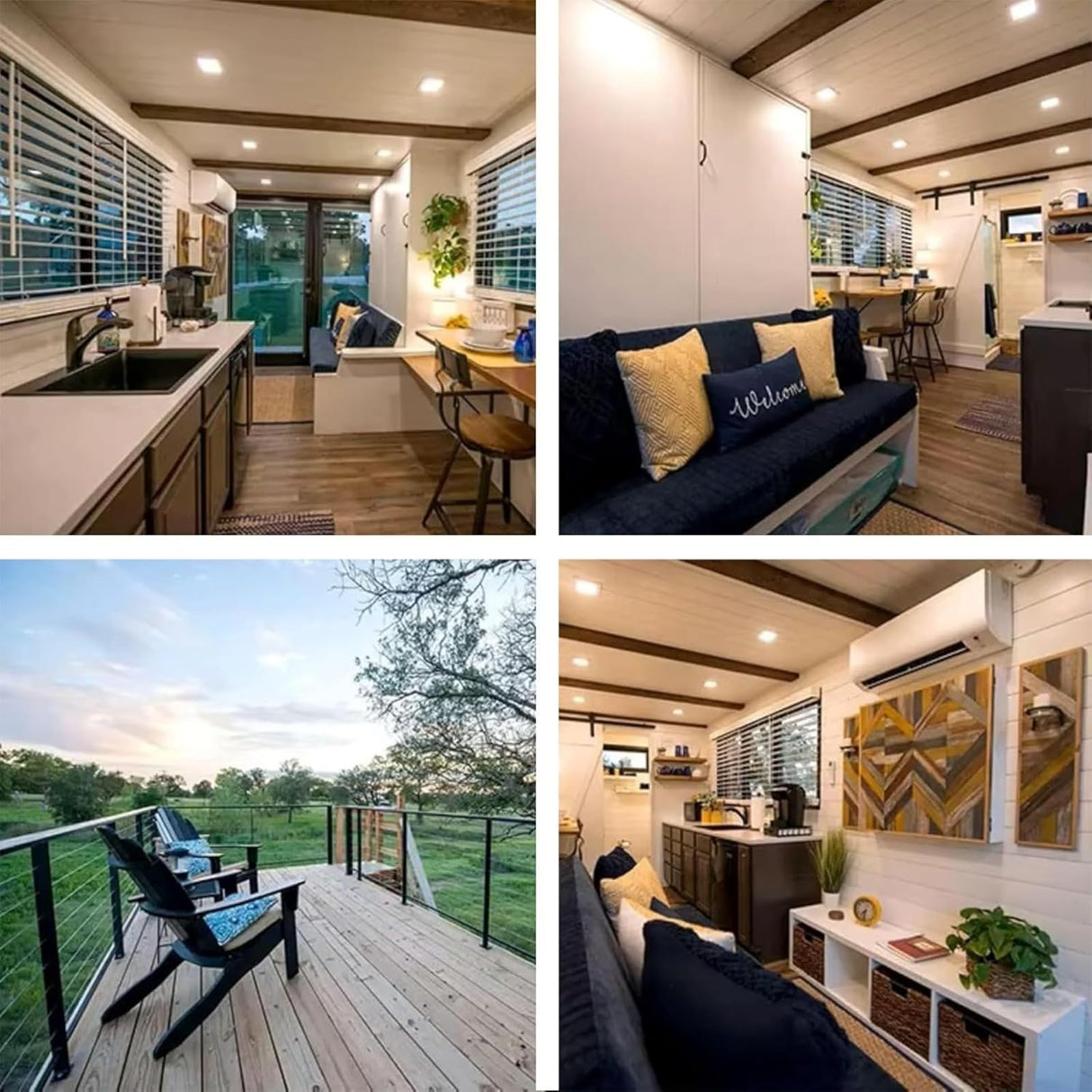 Tiny Homes for Sale Prefab, Expandable Container House Modular Home for Adults to Live in, Foldable Home Tiny House with 2-3 Bedrooms and Full Equiped Bathroom Generic