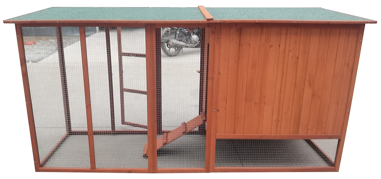 Omitree 87" Wood Chicken Coop Backyard Hen House 4-6 Chickens 3 Nesting Box & Run New Omitree