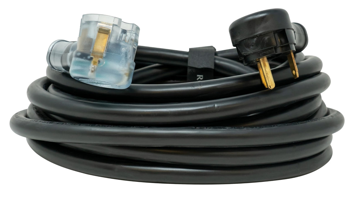 Road Power Extra Heavy Duty RV Extension Cord, 30Ft, 10 Gauge, 3 Conductor, 30-AMP, STW, RV Extension Cord, Black, 95707508 Coleman Cable