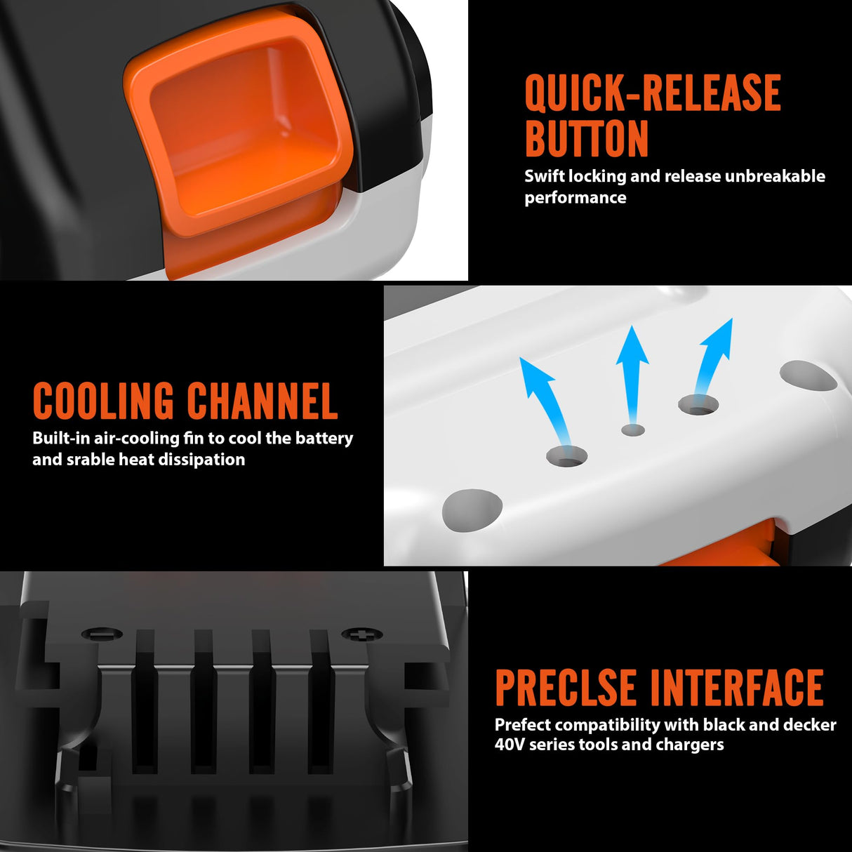 POBNRA Battery Replacement for Black and Decker 20v Lithium Battery (LBXR20),Compatible with All Black and Decker 20V MAX Power Tools LBXR2020 LBX20 LBXR2520 LB2X4020 LB2XR20 POBNRA