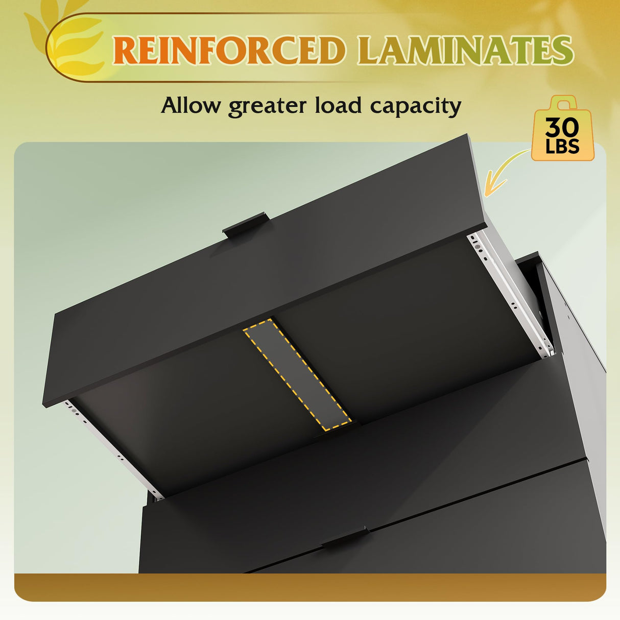 WLIVE 5 Drawer Dresser for Bedroom, Tall Wood Dresser, Black Dressers Storage Organizer with Sturdy Metal Handle, Chest of Drawers for Living Room, Hallway, Closet WLIVE