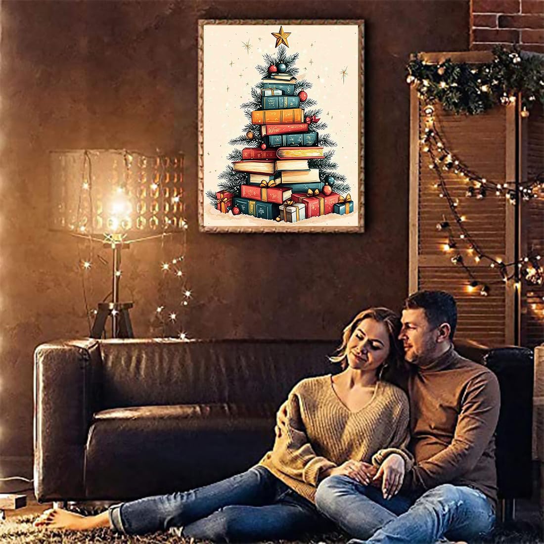 Tiwabb Christmas Tree Diamond Art Kits for Adults,Diamond Painting Kits for Adults Beginners,5D Full Drill DIY Diamond Dot Gem Art Kit Wall Home Decor Arts Craft 12X16 inch Tiwabb