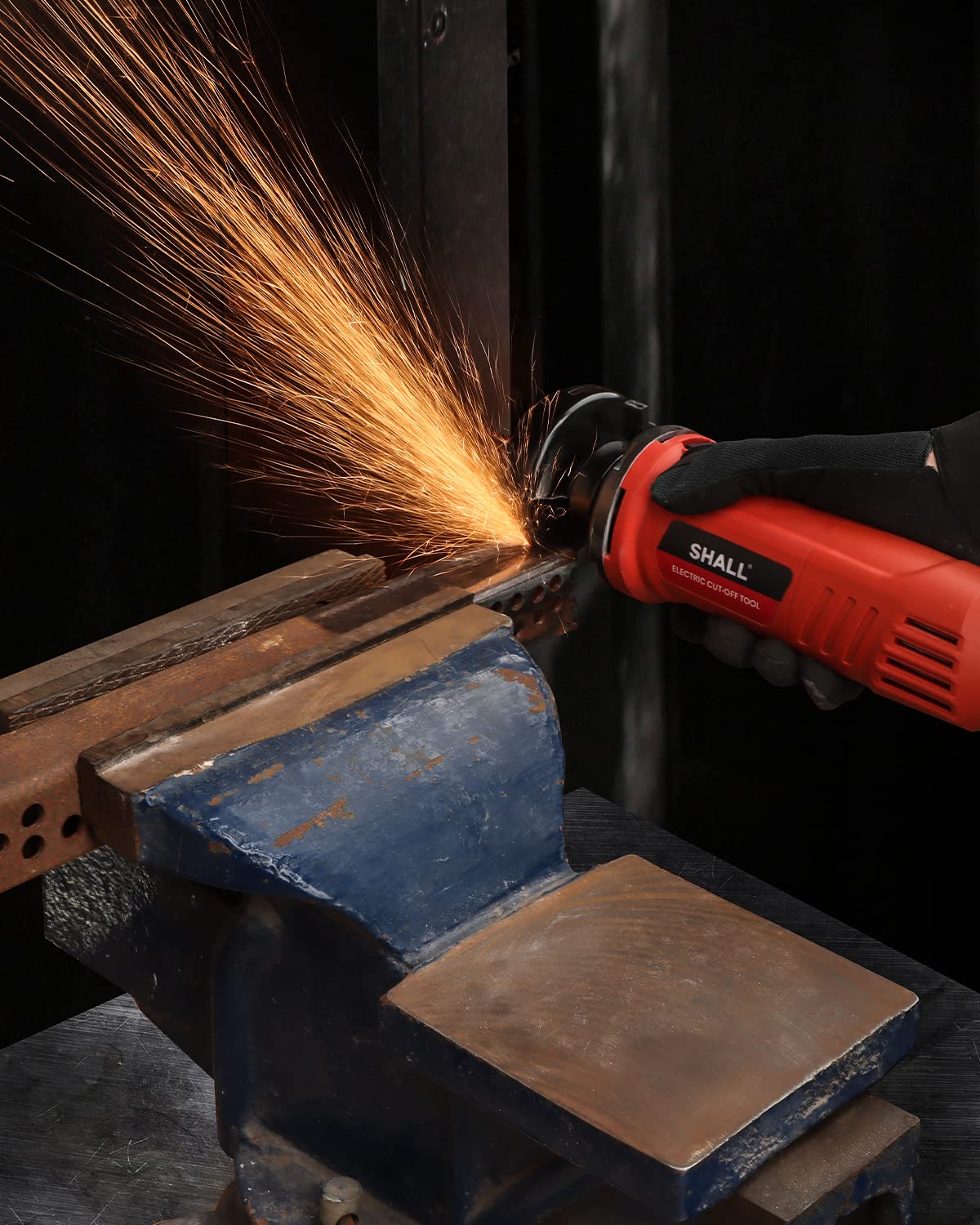 SHALL 3 Inch High-Speed Cut Off Tool, 3.5 Amp Metal Cutter Tool with 3Pcs Multifunctional Cutoff Wheels, 24000RPM Electricl Metal Cutting Tools for Steel, Inox, PVC, Aluminum SHALL