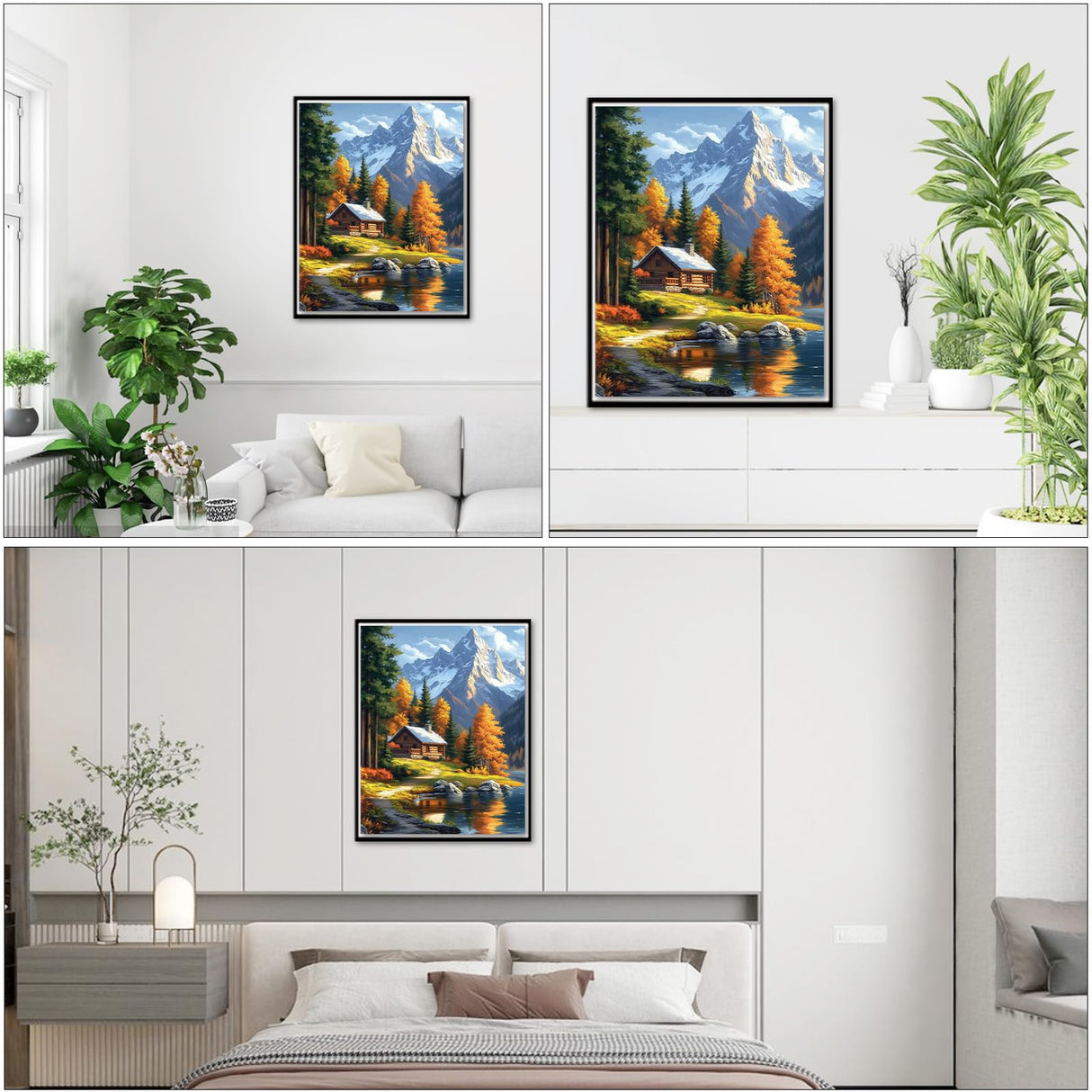 NEWENMO Mountain Paint by Numbers Kit for Adults,Paint by Numbers on Canvas Unframed, DIY Oil Painting Perfect for Beginner, Craft, Hobbies and Home Wall Decor 16x20 Inch NEWENMO