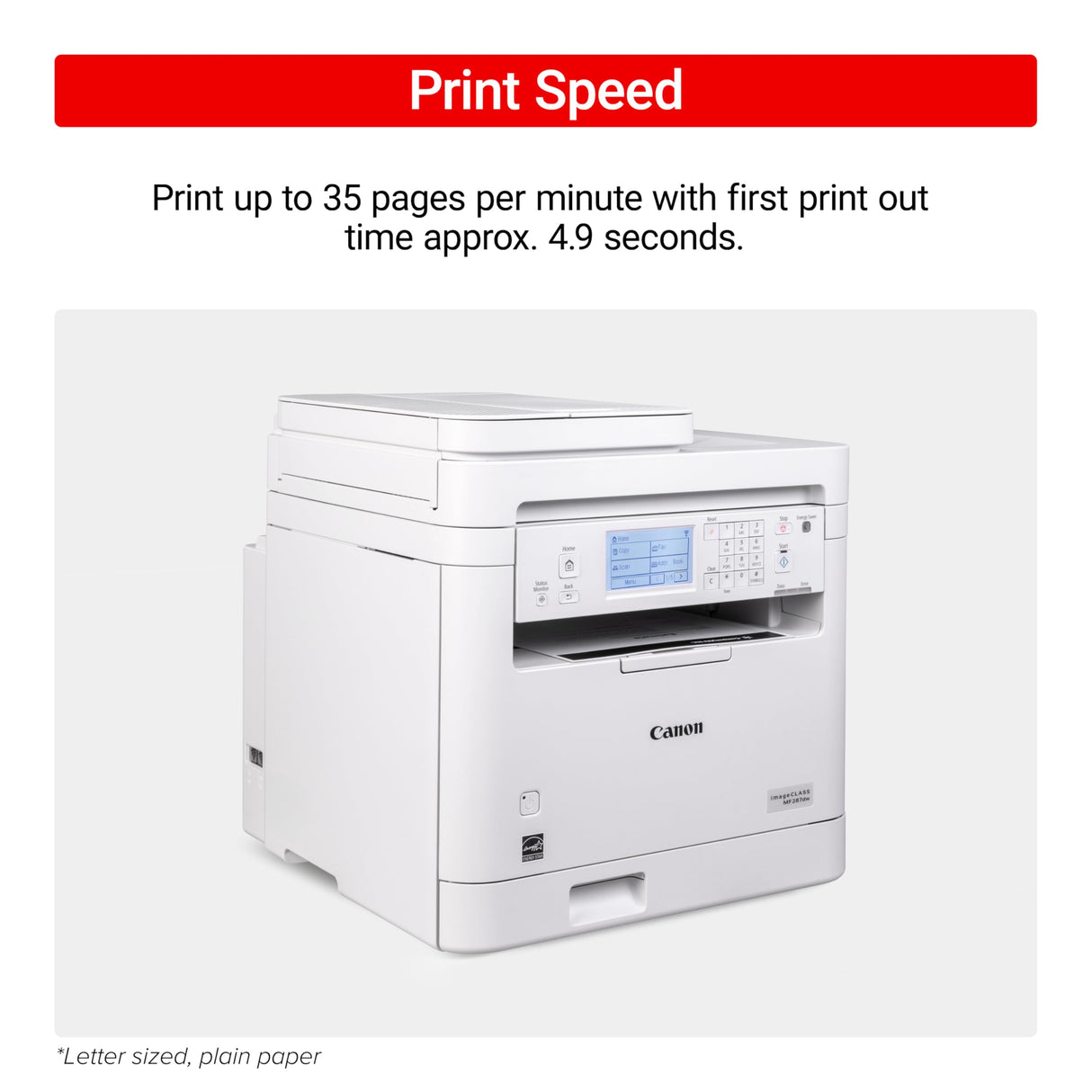 Canon imageCLASS MF287dw - Wireless Monochrome Laser Printer, All-in-One Print, Copy, Scan, Fax with Auto Document Feeder, 1 Year Limited Warranty, White Canon