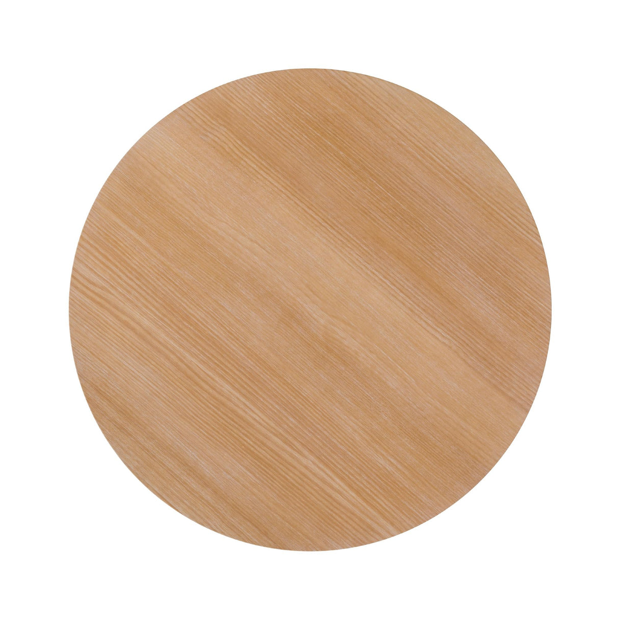 Walker Edison Scandinavian Paneled-Wood Pedestal Base Round Top Dining Table, 48 Inch, Cerused White Walker Edison