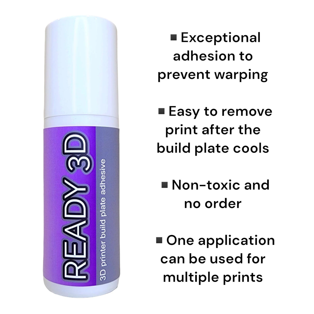 Ready 3D Printer Build Plate Adhesive and Build Plate Cleaner - Excellent Hold, Easy Release, Non-Toxic and Odorless ACMAXPRO