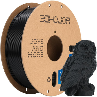 3DHoJor High Speed Printer PLA Filament 1.75mm 1kg Cardboard Spool (2.2lbs) Rapid PLA to 5X Faster Printing Filament Dimensional Accuracy +/- 0.02 mm Fits for Most FDM 3D Printer -Black