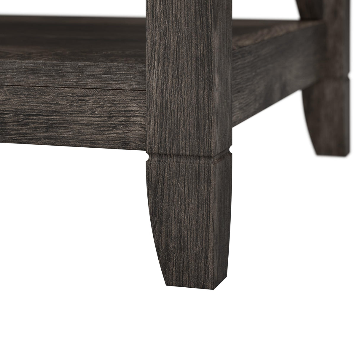 Bush Furniture Tall 5 Shelf Bookcase for Living Room or Home Office, Large Bookshelf, Modern Farmhouse Style, Key West Collection, Dark Gray Hickory Bush Furniture