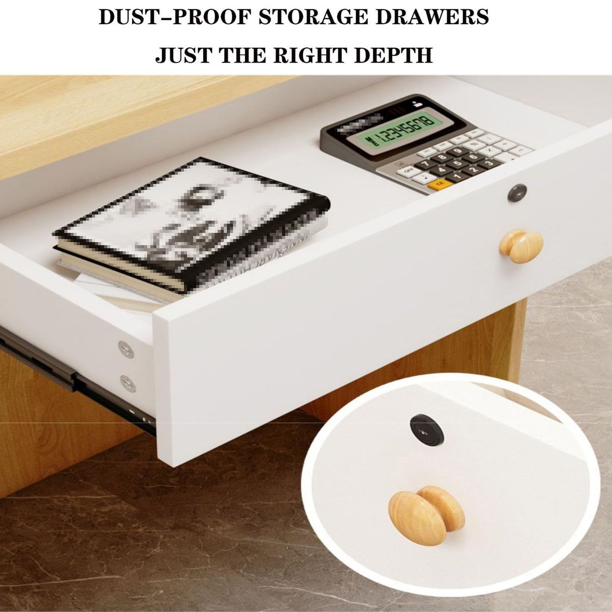 Small Reception Desk, Checkout Counter with Led Lights and Lockable Drawer, Portable Podium Stand, Front Desk Reception Room Table for Checkout Office, Beauty Salon, Lobby WoodArtSupply