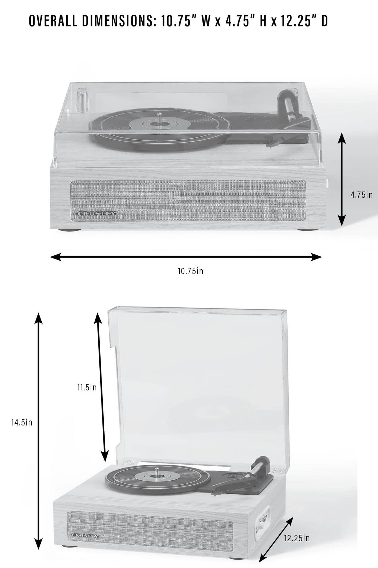 Crosley CR6042A-NA Scout 3-Speed Bluetooth Turntable with Built-in Speakers, Natural Crosley