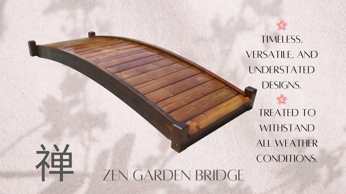 SamsGazebos Japanese Zen Garden Bridge 8 ft SamsGazebos
