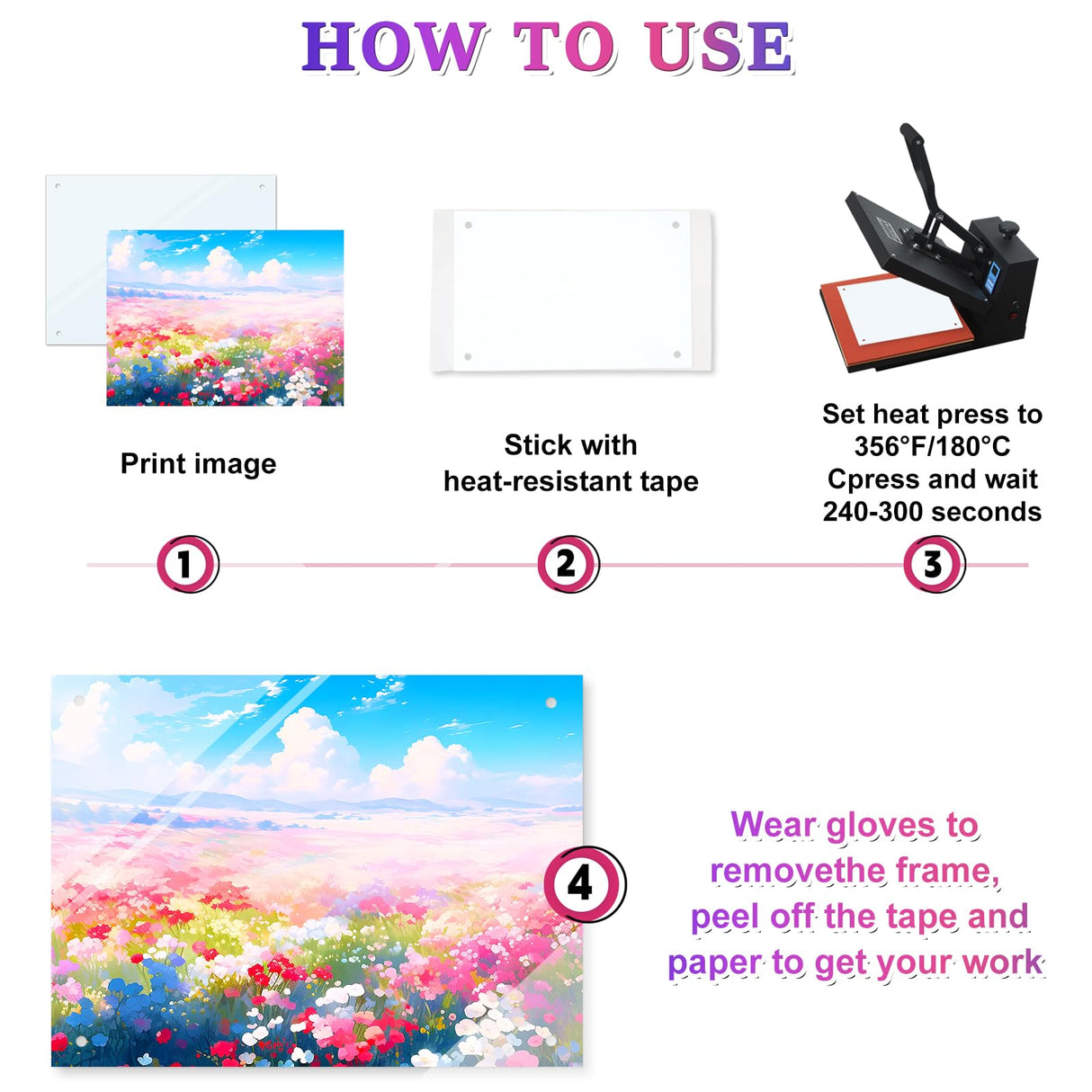 HYHOSHI 4Pack 11.8.x15.7inch Sublimation Glass Photo Blanks, Wall Mount Tempered Glass Sublimation Blank Sign, Sublimation Blank DIY Picture Wall Frame Poster for Home Decor HYHOSHI