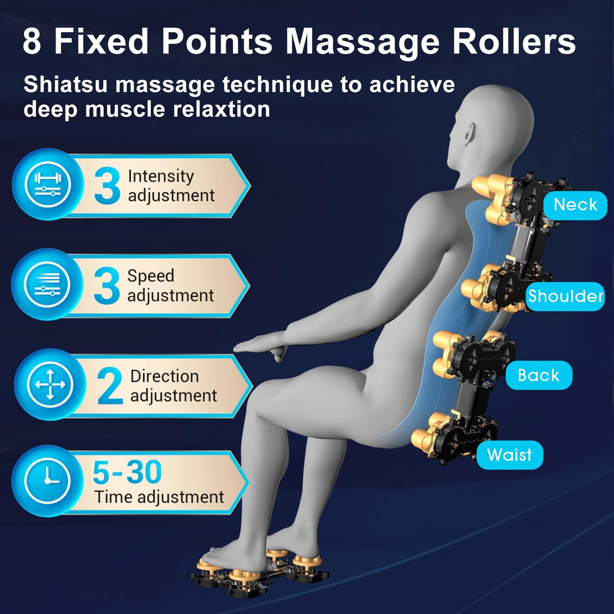 Artist hand Massage Chair Full Body, Zero Gravity Massage Chair Shiatsu Massage Recliner with 5 Auto Modes, Back & Upper Legs Heating, Built-in Speakers, Calfrest Extension, Airbags, Foot Rollers Artist hand